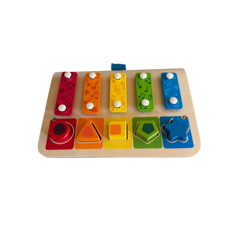 Hape Xylophone Shape Sorter Multicolor Wooden 2-in-1 Musical Toddler Toy BL0027